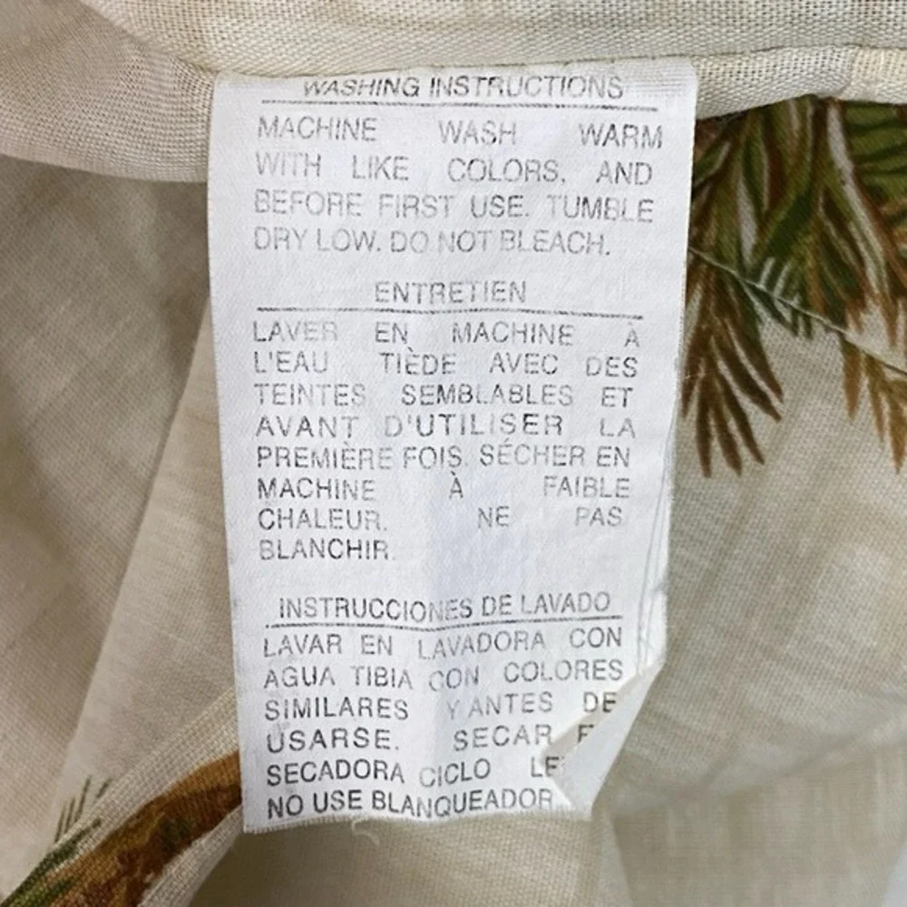 Vtg Revman Pillowcases SET of 4 Two Sizes Palm Tree Print Tropical Island Cabana